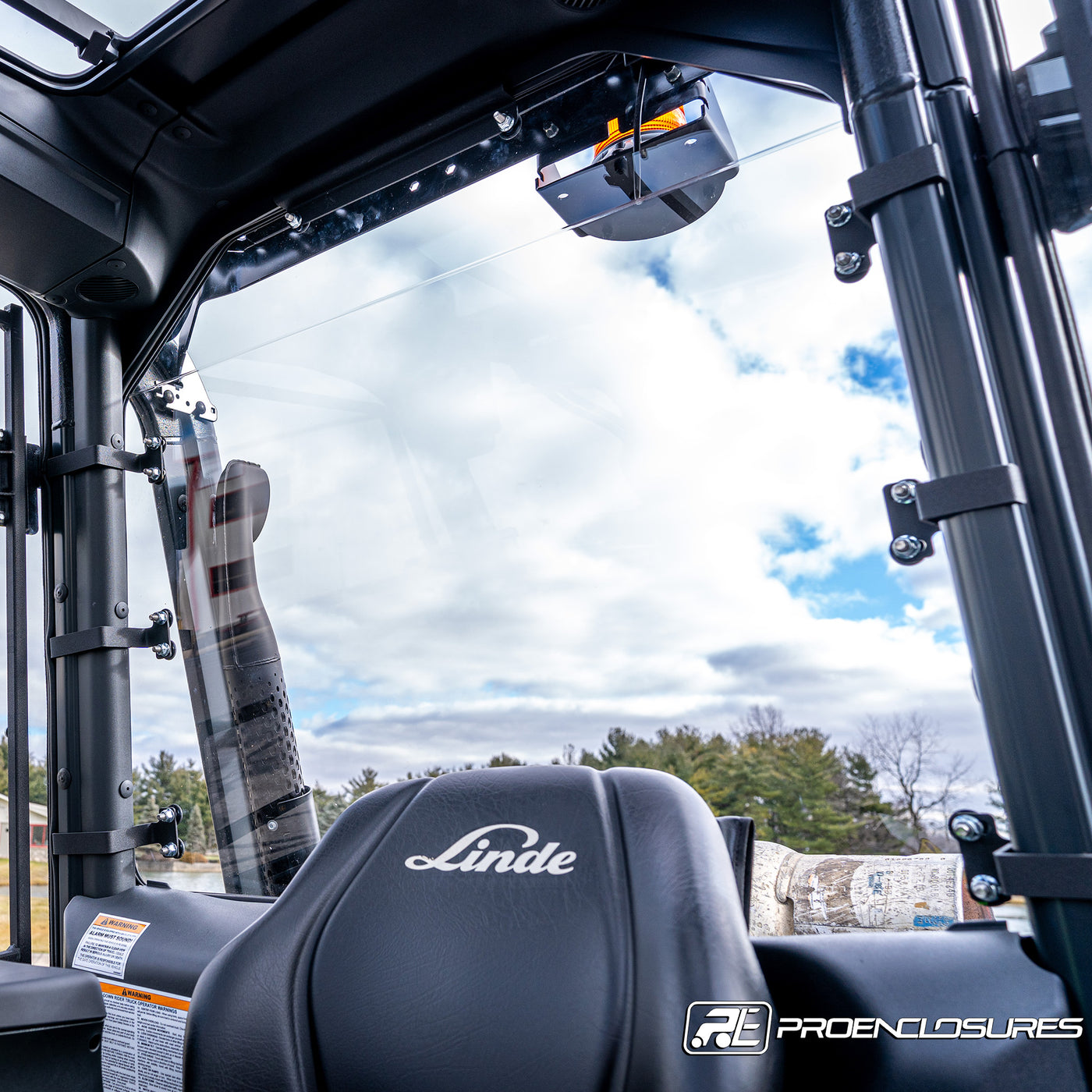 Linde Forklift Rear Windshield – ProEnclosures