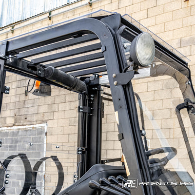 Mitsubishi forklift windshield and roof with lights